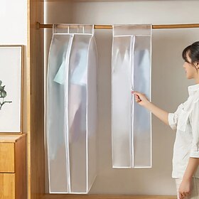 Garment Bags Dust Cover PEVA Clothes Cover Transparent Coat Hanging Clothes Storage Bag Premium Thickened Clothing Organizer Moisture-proof Dust-proof Clothes