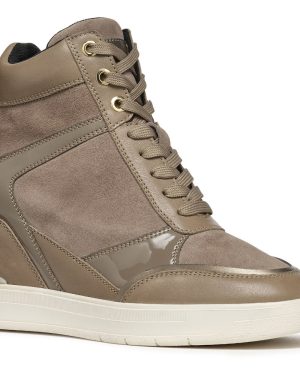 Geox Womens D MAURICA Suede Wedge Hi Top Trainers UK Size 7.5 (EU 41)