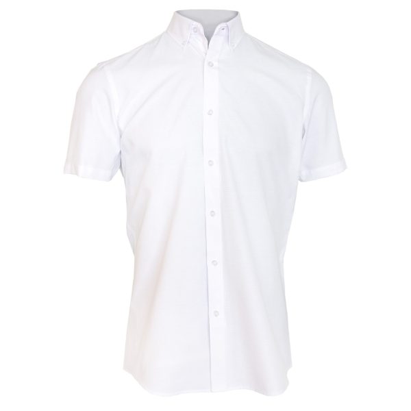 Gianni Savicci Short Sleeve Oxford Shirt - White - 17.5IN | TJ Hughes