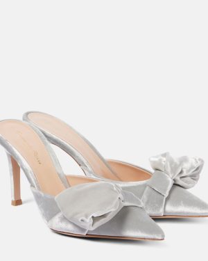 Gianvito Rossi 85 bow-detail velvet mules