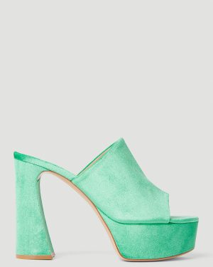 Gianvito Rossi Holly High Heel Mules - Woman Platforms Green Eu - 36