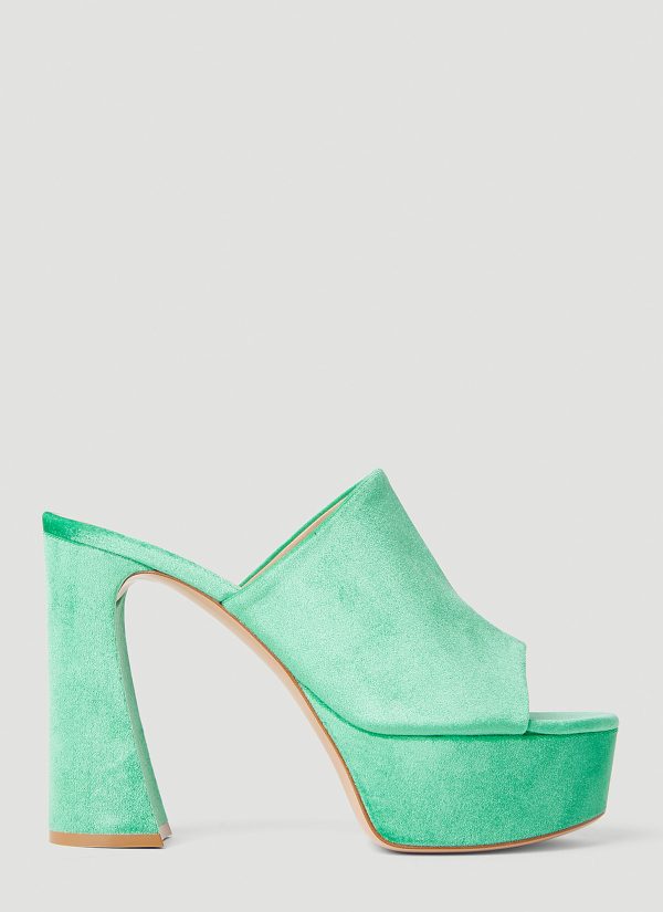 Gianvito Rossi Holly High Heel Mules - Woman Platforms Green Eu - 36