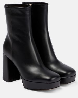 Gianvito Rossi Leather platform ankle boots