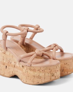 Gianvito Rossi Leather wedge sandals
