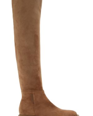 Gianvito Rossi - Lexington Suede Over-The-Knee Boots - Tan - IT 36 - Moda Operandi