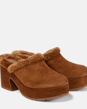 Gianvito Rossi Lyss 55 suede platform clogs