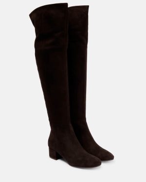 Gianvito Rossi Rolling over-the-knee suede boots