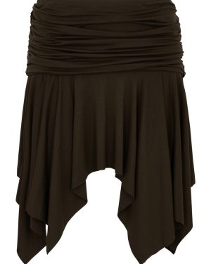 Gimaguas Disco Stretch-jersey Mini Skirt - Brown - M (UK12 / M)