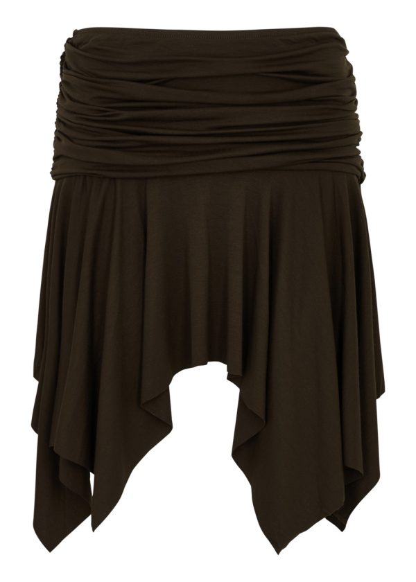 Gimaguas Disco Stretch-jersey Mini Skirt - Brown - M (UK12 / M)