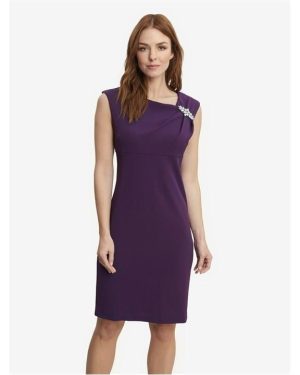 Gina Bacconi Chaselynn Empire Waist Sheath Dress - Purple