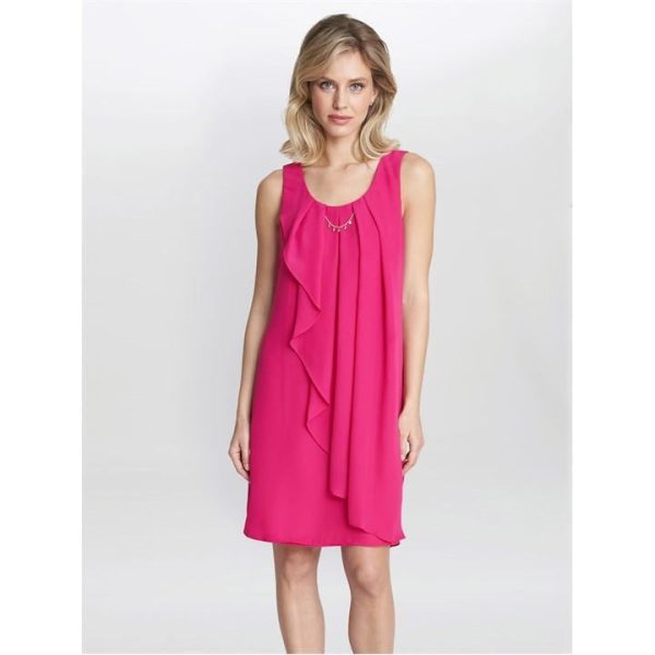 Gina Bacconi Clarissa A-Line Dress - Pink