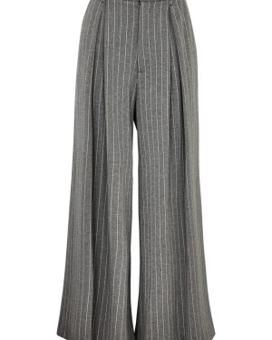 Giuseppe DI Morabito Pinstriped Wide-leg Trousers - Grey - 44 (UK 12 / M)