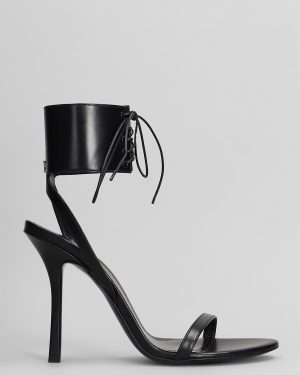 Givenchy 4g Liquid Lace Up Sandals In Black Leather