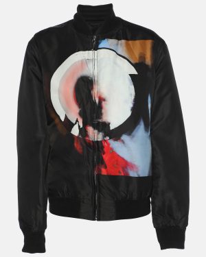 Givenchy Black Nylon Printed Bomber Jacket XS