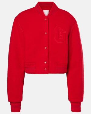 Givenchy Cropped wool varsity jacket