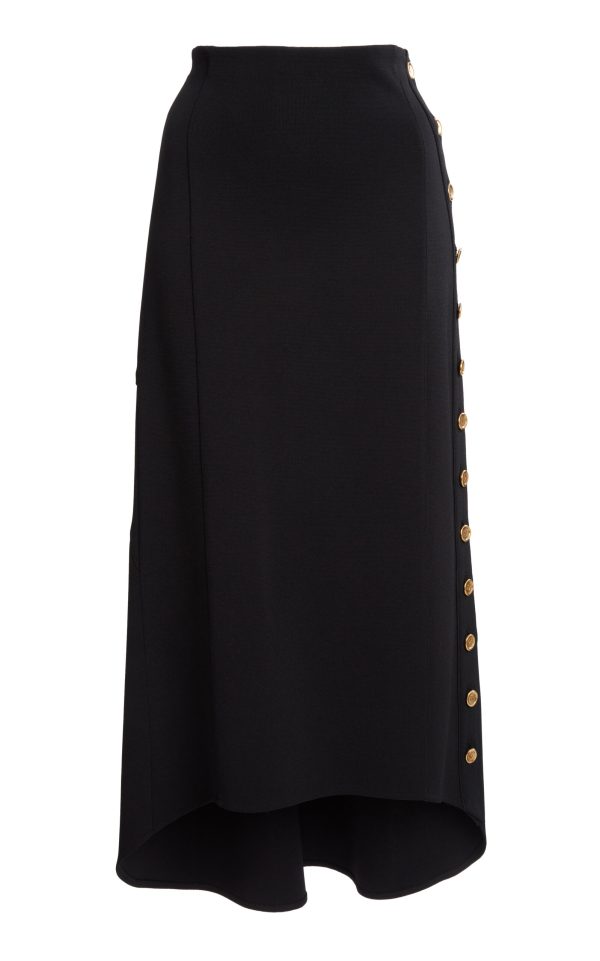 Givenchy - High-Rise Midi Skirt - Black - L - Moda Operandi