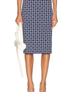 Givenchy High Waist Midi Skirt in Denim Blue - Blue. Size L (also in M, S, XS).