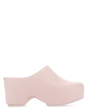 Givenchy Pastel Pink Leather G Clog Mules