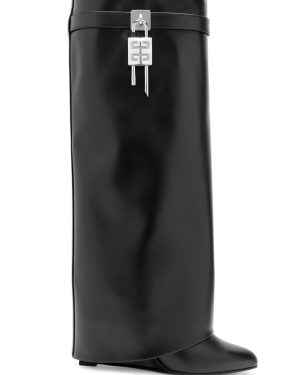 Givenchy Shark Lock 90 Leather Knee-high Boots - Black - 40 (IT40 / UK7)