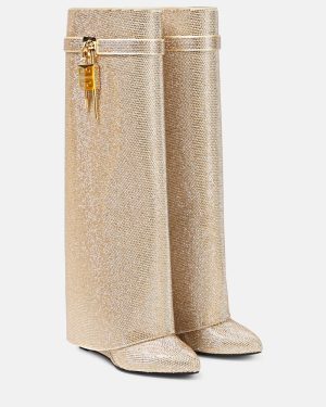 Givenchy Shark Lock embellished knee-high boots