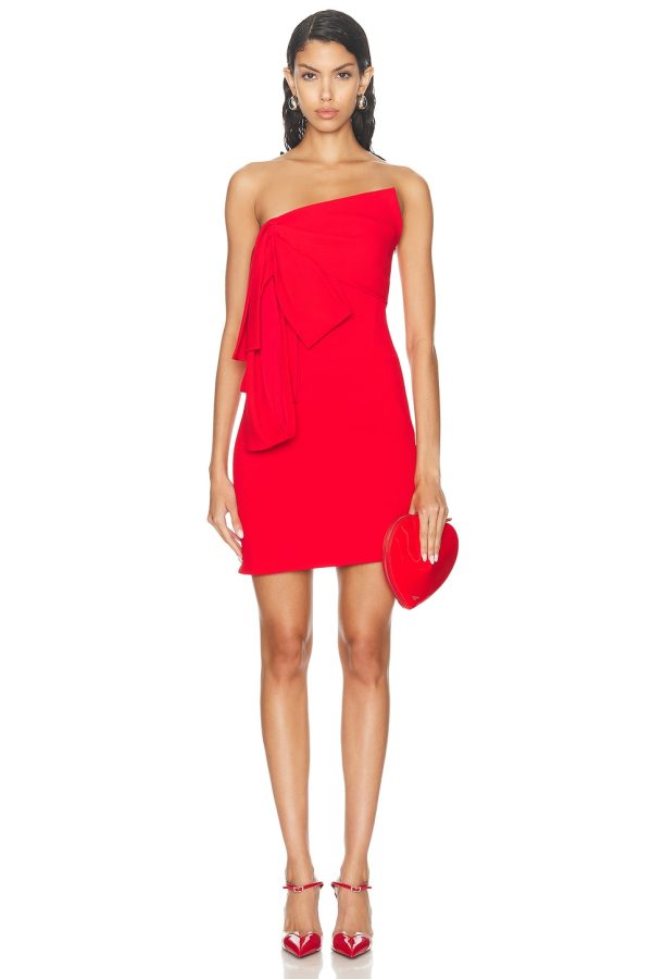 Givenchy Strapless Mini Dress in Vermillion - Red. Size 34 (also in ).