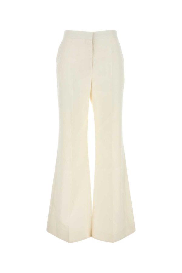 Givenchy White Linen Wide-leg Pant