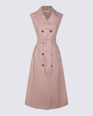 Glanshirt Pink Linen Shirt Dress