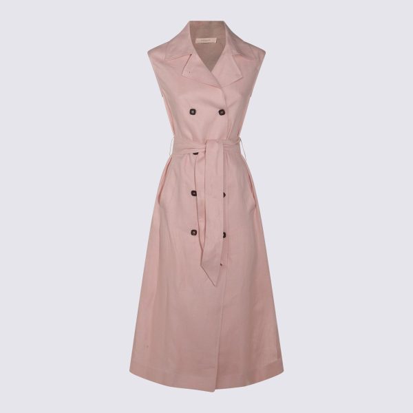Glanshirt Pink Linen Shirt Dress