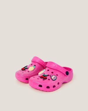 Glitter Fruity Charm Clogs Pink