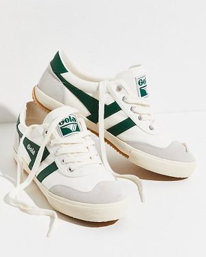 Gola Badminton Court Trainers Shoe at Free People in Off White/Green, Size: US 6