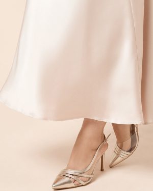 Gold DOROTHY PERKINS Wide Fit Detroit Slingback Court Shoes