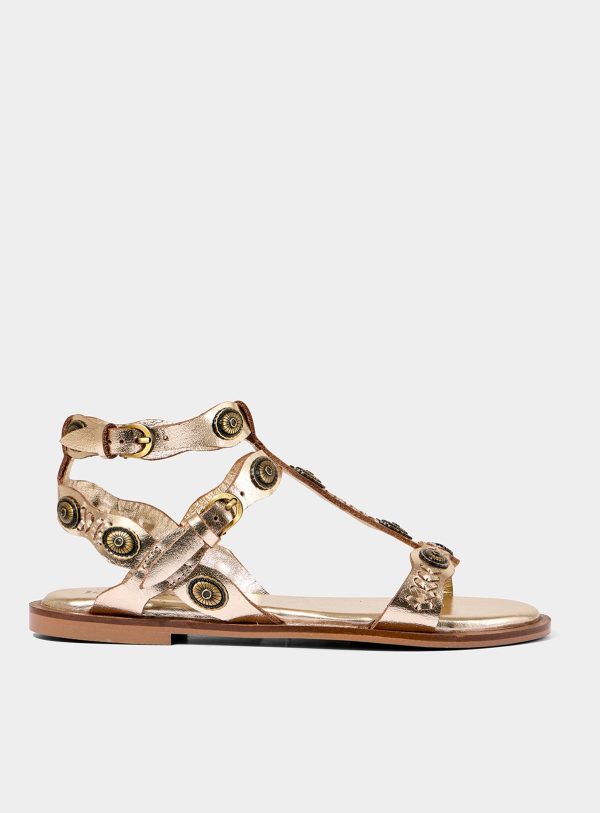Gold JOE BROWNS Embellished Gladiator Sandals
