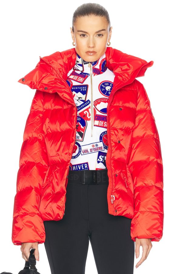Goldbergh Bea Ski Jacket in Flame - Red. Size 40 (also in 42).