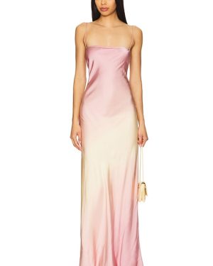 Good American Satin Slip Maxi Dress in Pink. Size XXXXL/4X.