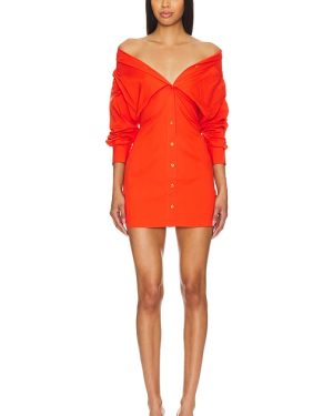 Good American Shirt Dress in Red. Size S.