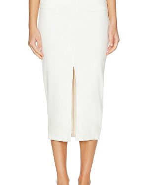 Good American Slit Front Midi Skirt in White. Size 22.