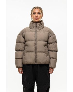 Good For Nothing Puffer Jacket - Beige