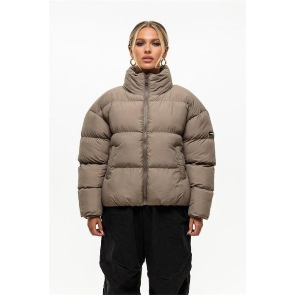 Good For Nothing Puffer Jacket - Beige