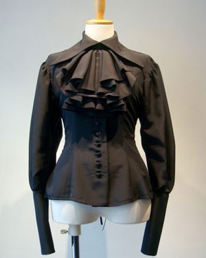 Gothic Lolita Blouses Black Long Sleeves Ruffles Lolita Top Lolita Shirt