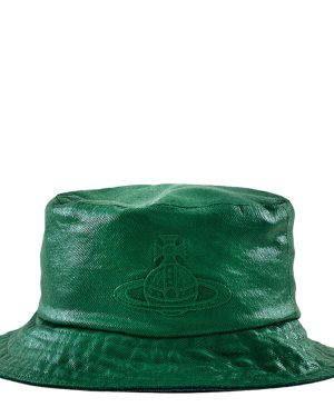 Green Coated Demin Bucket Hat