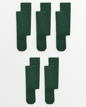 Green Green Super Soft Seamless Tights 5 Pack (3-4 Years) - Tu by Sainsbury's