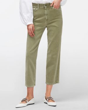 Green Logan Straight Stretch Jeans