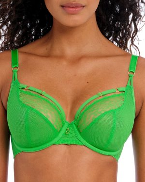 Green Temptress Underwire Plunge Bra