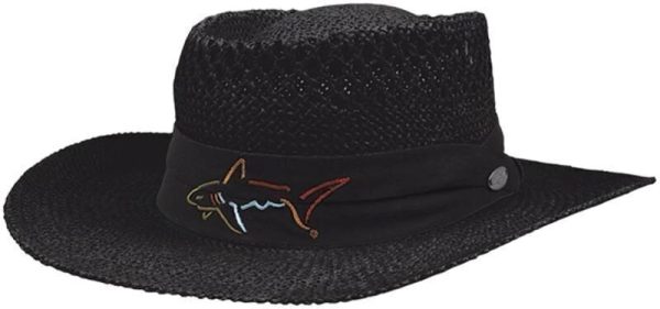 Greg Norman Signature Straw Black Hat