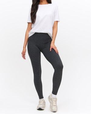 Grey Cotton Modal Leggings