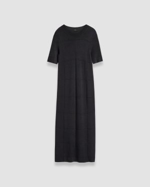 Grid Viscose Knitted Dress - Regular / M