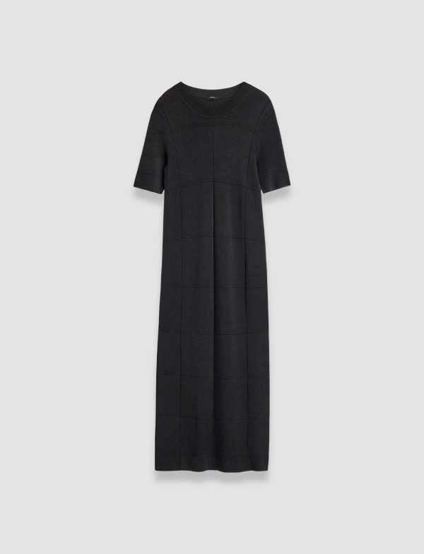 Grid Viscose Knitted Dress - Regular / M