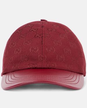 Gucci GG leather baseball cap