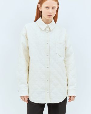 Gucci Gg Padded Overshirt - Woman Jackets Off White It - 38