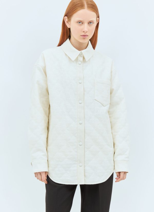 Gucci Gg Padded Overshirt - Woman Jackets Off White It - 38